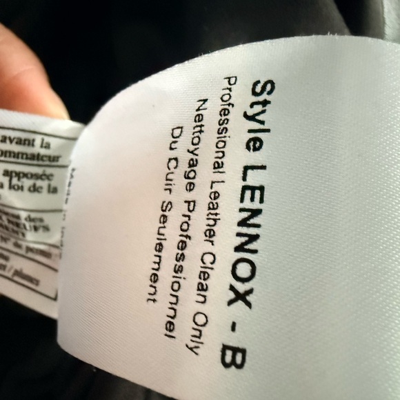 Danier Black, Blue, and Burgundy Puffer Jacket with Fur Hood - Picture 11 of 12